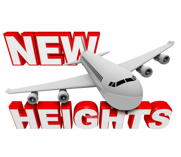 New Heights - Avión Cimbs más alto para alcanzar la meta — Foto de Stock