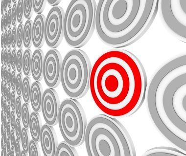 One Red Bulls-Eye Target - Niche Market Audience clipart