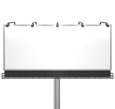 Blank White Billboard Ready for Your Message clipart