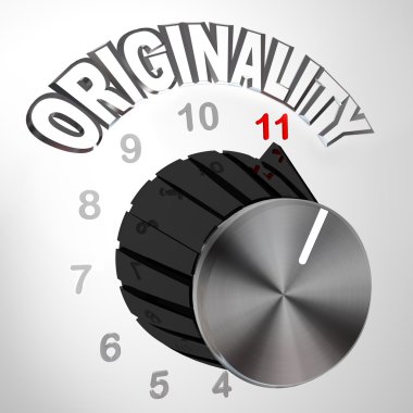 Originality Dial Knob Turned to Max - Innovative Invention clipart