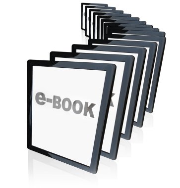 E-Books Tablet Readers New Technology Growing in Popularity clipart