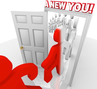 A New You - Walk Through the Doorway of Self Improvement clipart