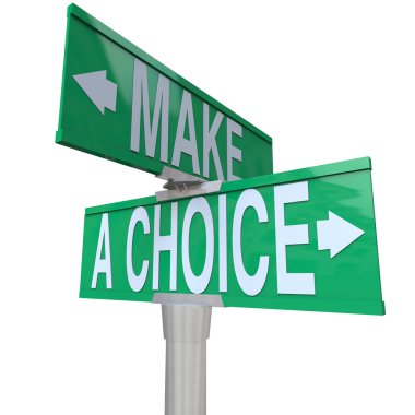 Make A Choice Between 2 Alternatives - Two-Way Street Sign clipart