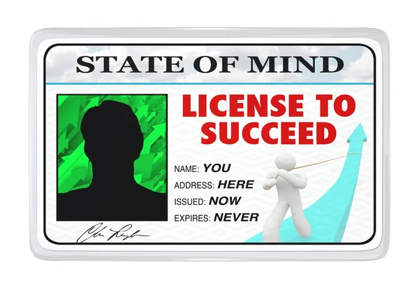 成功 - 成功した人生のための許可するライセンス — ストック写真