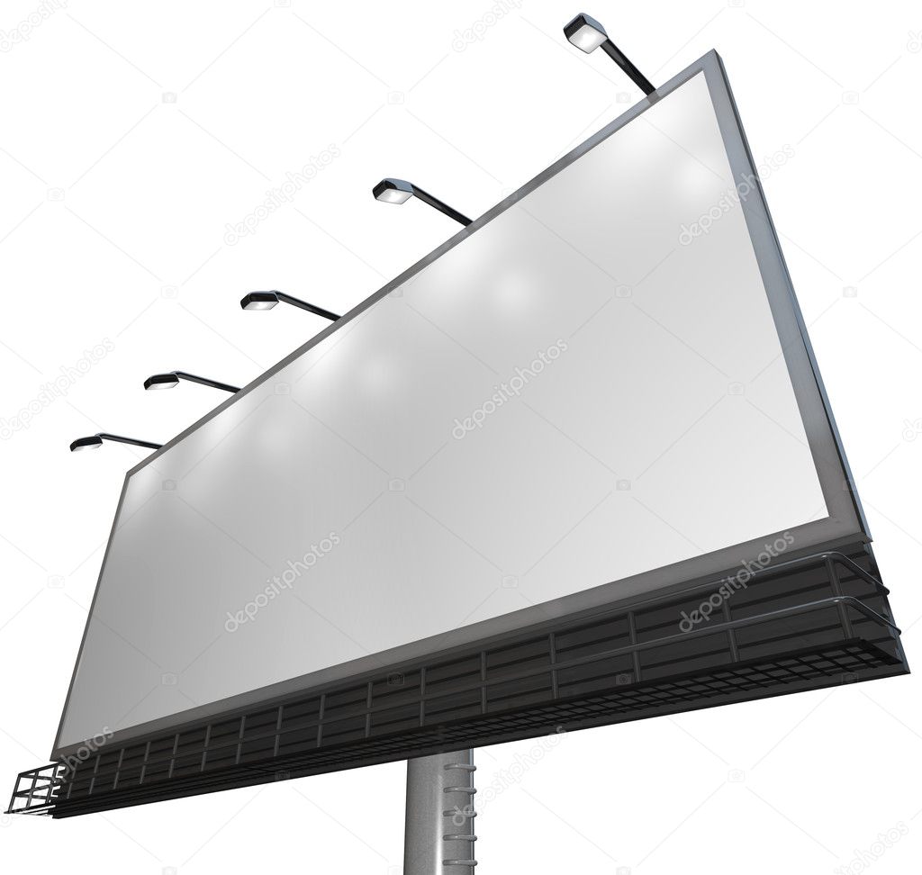 Blank White Sign - Advertisement of Product on Billboard