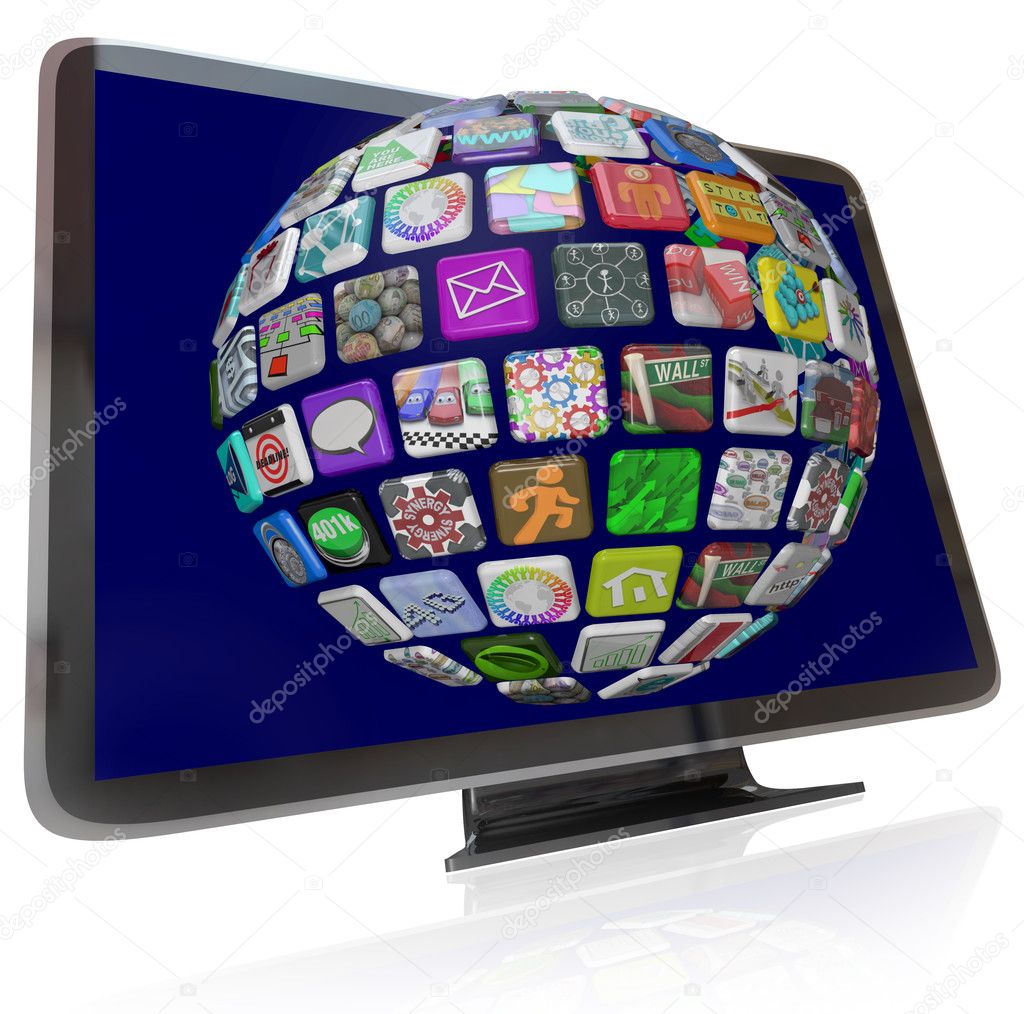 Streaming Content Icons on HDTV Television Screens