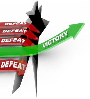 Victory Over Defeat One Successful Arrow Rises to Win clipart