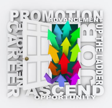 Promotion Door - Career Path Job Opportunity Opening for You clipart