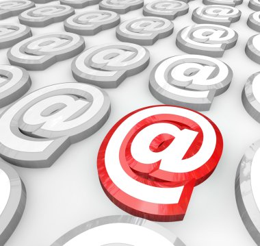 Email At Symbol for Internet Web Communication Message clipart