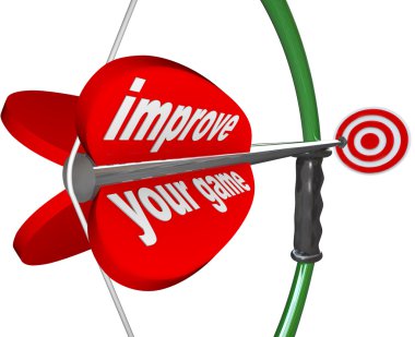 Improve Your Game - Bow Arrow and Target Improvement clipart