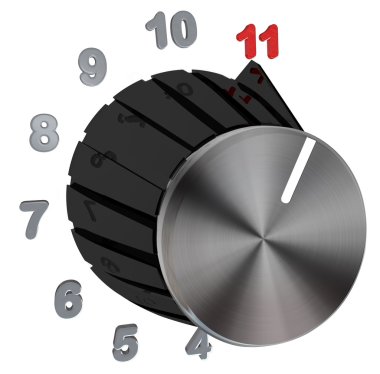 Dial Knob Turned to Max - Number Level 11 clipart