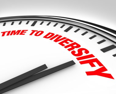 Time to Diversify Clock Manage Investment Risk clipart