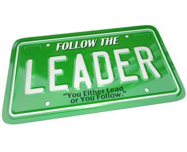 Leader - License Plate Word Leadership Top Manager clipart