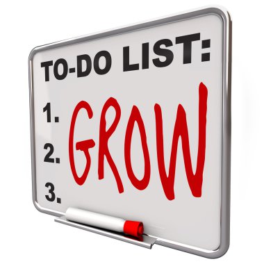 To-Do List - Grow Word on Dry Erase Board clipart