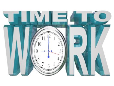 Time to Work Clock Countdown to Working Deadline clipart