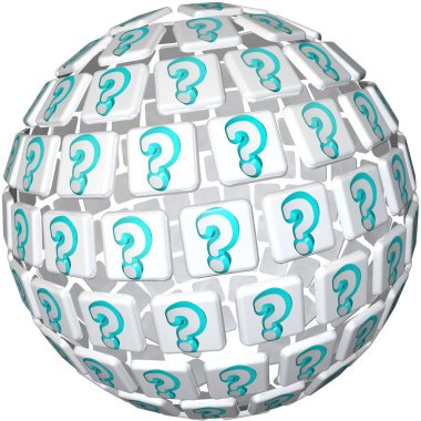 Question Mark Sphere - Ball of Confusion and Curiosity clipart