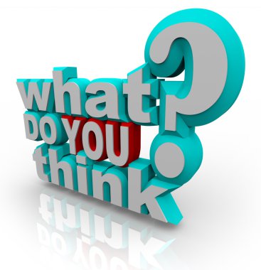 What Do You Think Survey Poll Question clipart
