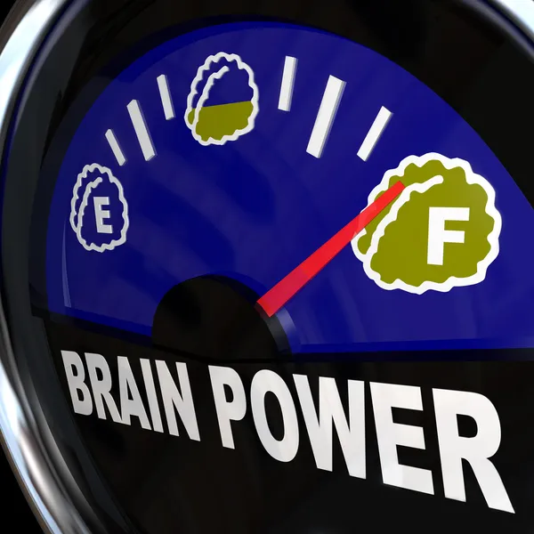 Brain power gauge intézkedések kreativitás és az intelligencia — Stock Fotó