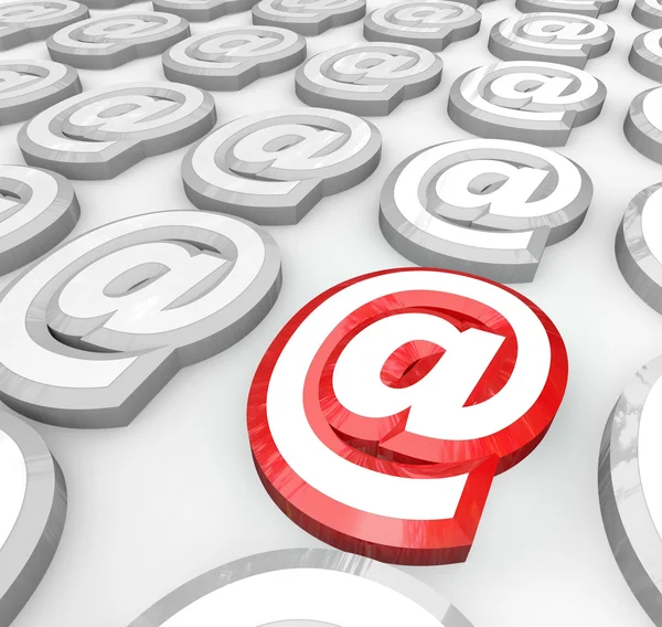 Στείλτε email στο σύμβολο για internet web μήνυμα επικοινωνίας — Φωτογραφία Αρχείου