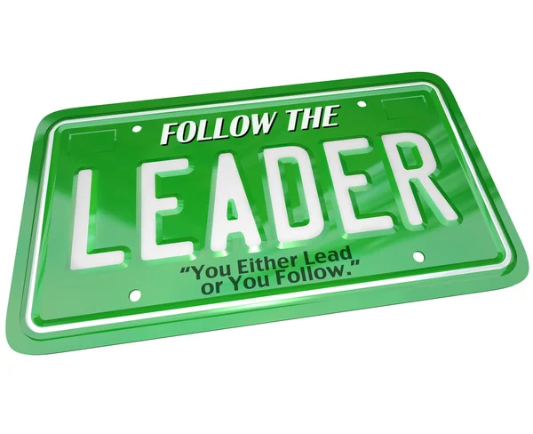Líder - Placa de licença Palavra Liderança Top Manager — Fotografia de Stock