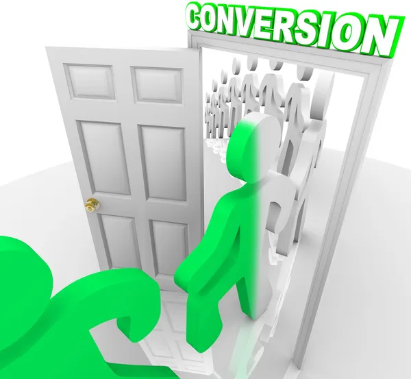 Converting Prospects into Customers Through Doorway — Stock Photo, Image
