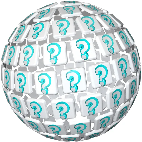 Pregunta Mark Sphere - Bola de confusión y curiosidad — Foto de Stock
