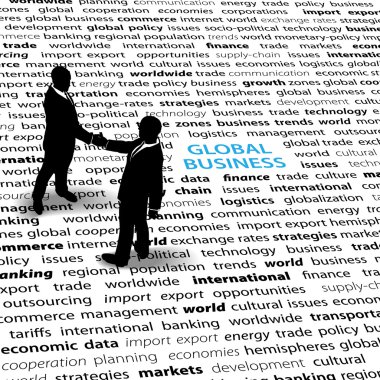 Business global economic issues text page clipart