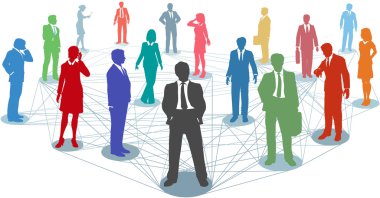 Connect business network connections clipart