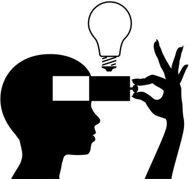 Open a mind to learn new idea education clipart