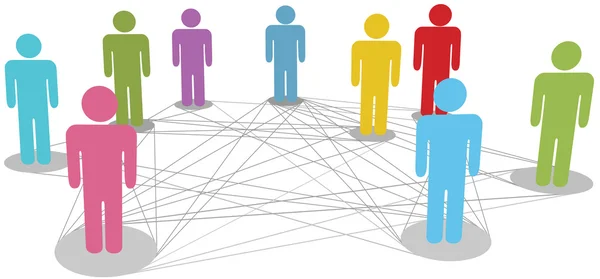 Συνδέουν επιχειρήσεις κοινωνικό δίκτυο γραμμή συνδέσεων — Διανυσματικό Αρχείο