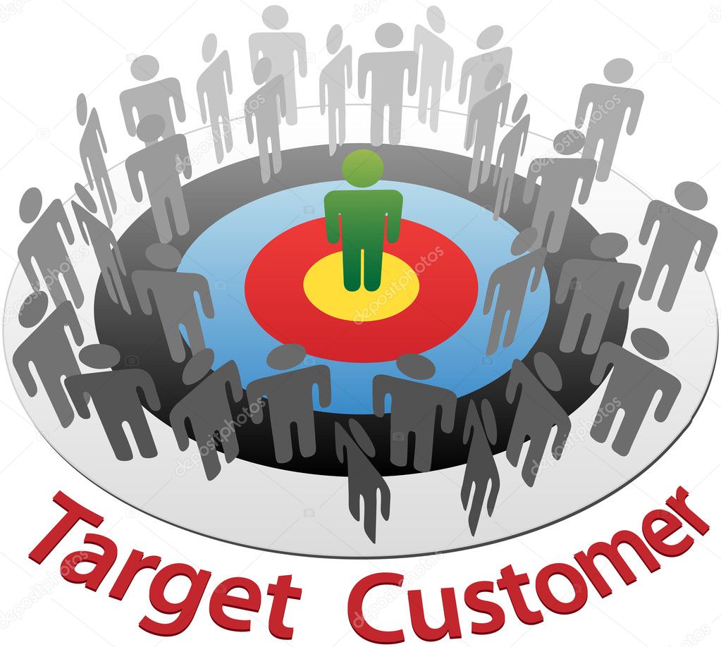 Marketing to Best customer target market Stock Vector by ©michaeldb 6161797