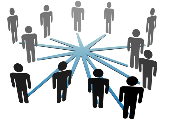 Підключення до мережі соціальних мереж або бізнесу — стоковий вектор
