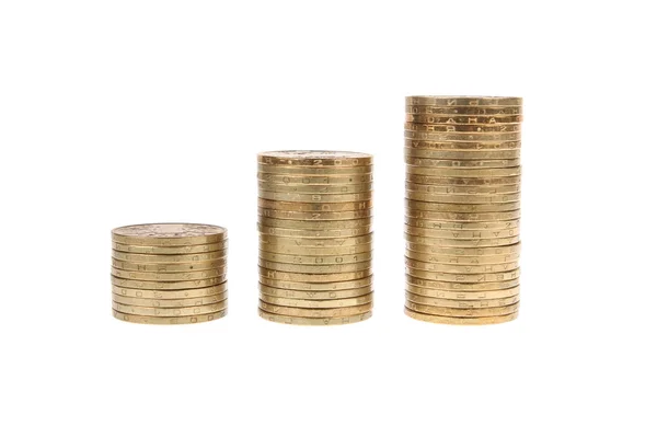 stock image Piles of coins