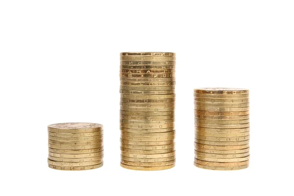 stock image Piles of coins