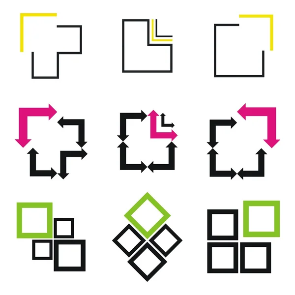 Diseño logo formas — Archivo Imágenes Vectoriales