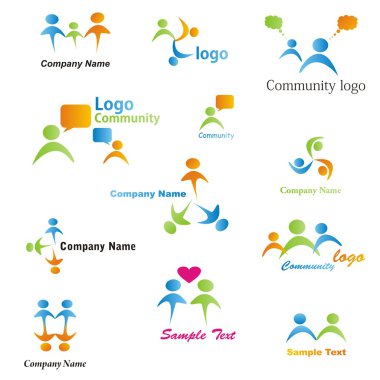 Community Logos Set clipart