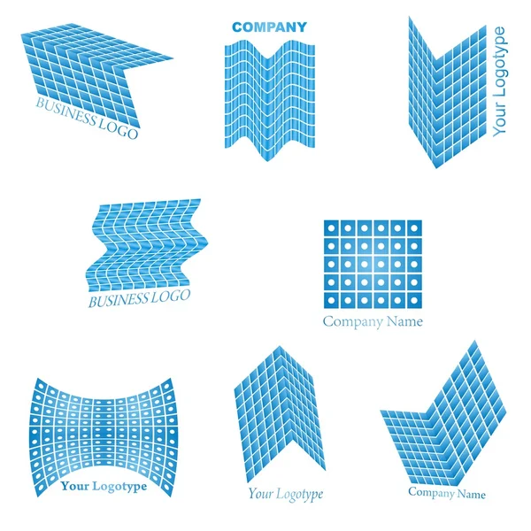 Collection logos bleus — Image vectorielle