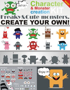 Monsters Creation Kit clipart