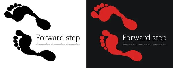 Forward step - Firmenlogo — Stockvektor