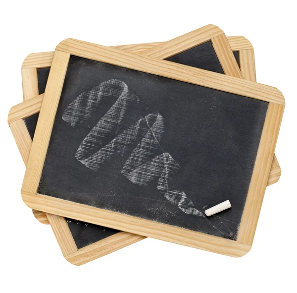 Κιμωλία μουτζούρα στο blackboard πλακών — Φωτογραφία Αρχείου