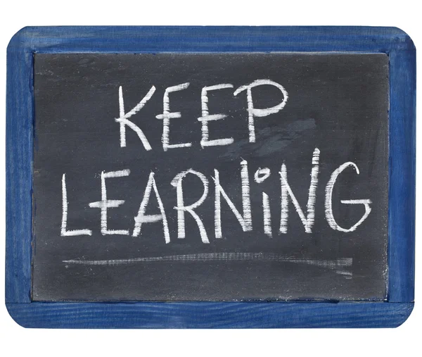 Keep learning on blackboard — Stock Photo, Image