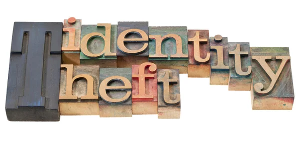 Identity theft in letterpress type — Stock Photo, Image