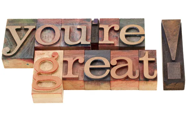 You are great compliment — Stock Photo, Image