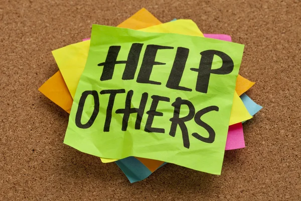 Başkalarına yardım hatırlatma — Stok fotoğraf