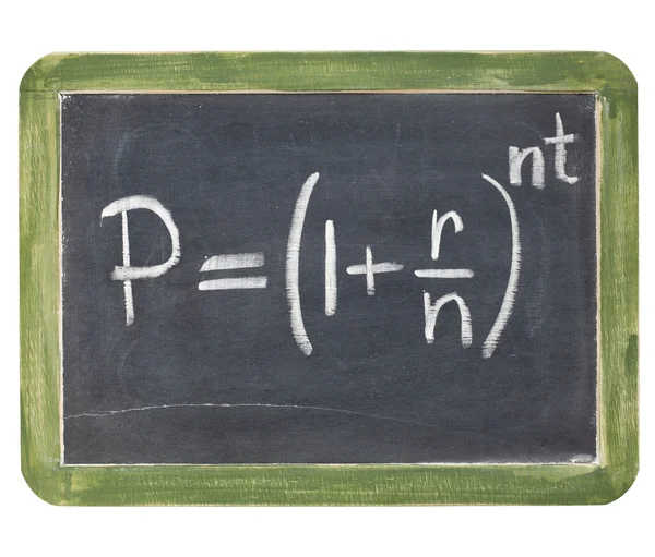 Compound interest equation — Stock Photo, Image