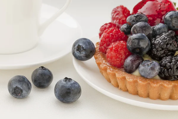 Fruit tart with blueberries — Stock Photo, Image
