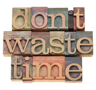 Do not waste time clipart
