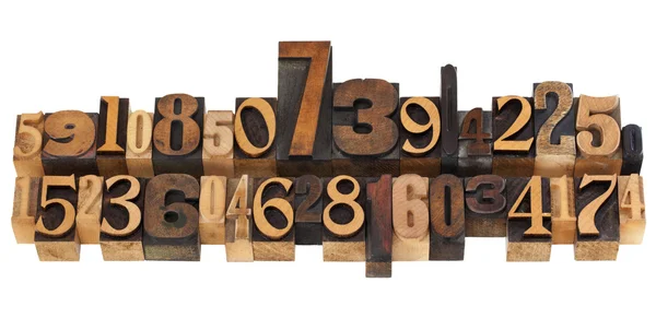 Números aleatórios no tipo de tipografia — Fotografia de Stock