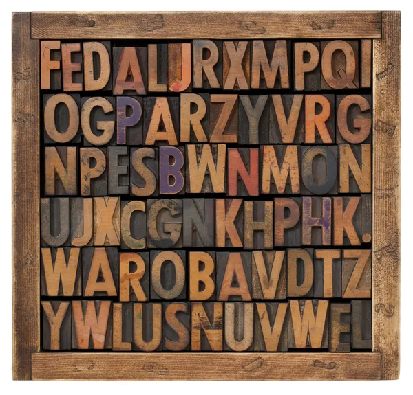 Lettres à alphabet aléatoire — Photo