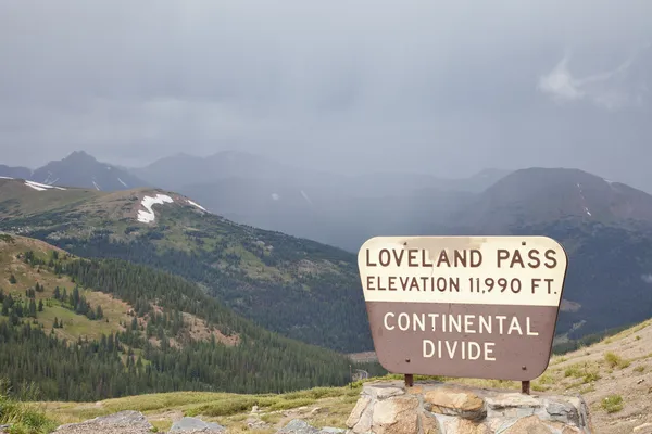 Loveland pass - kontinentální předěl — Stock fotografie